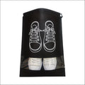 Fashional Black Reusable Non-Woven Drawstring Shoe Bag with PVC Window Biodegradable for Clothing and Socks for Promotion