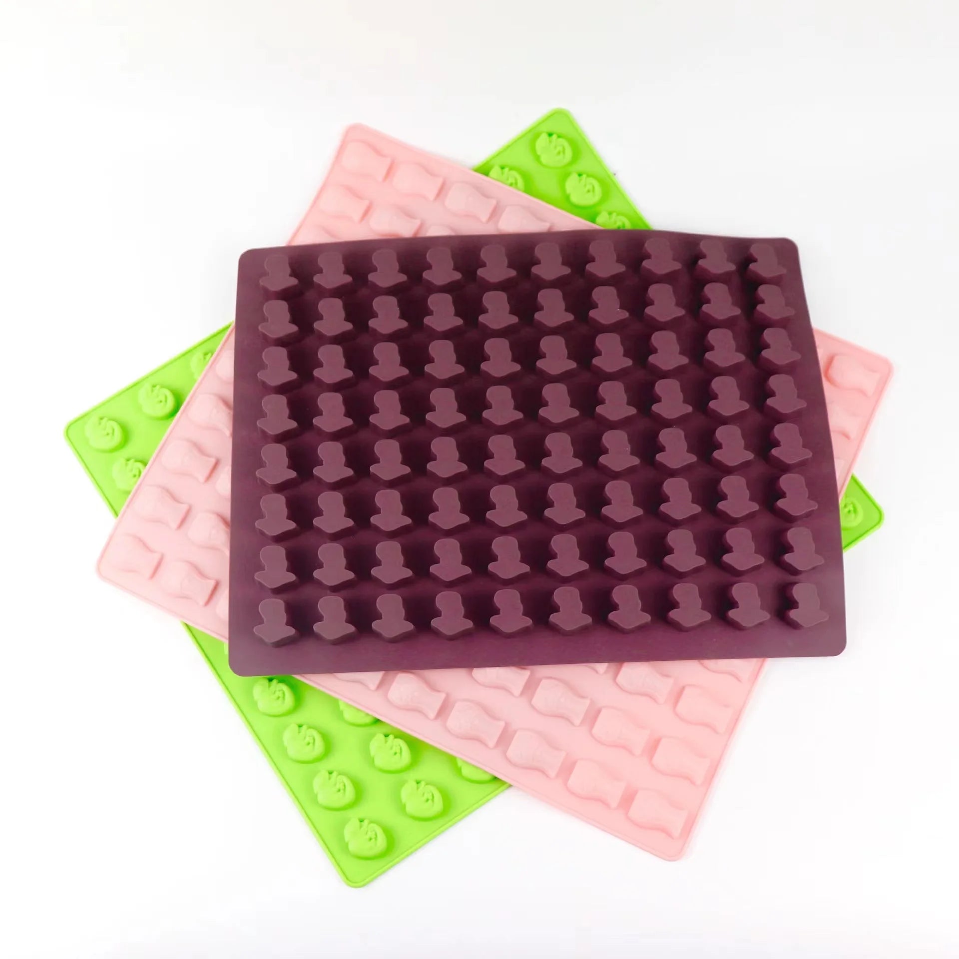 LST New Hot Sale Gummy Jelly Cube Silicone Mold Customize Silicone Cake Mold for Sale Bear Triangle Diamond