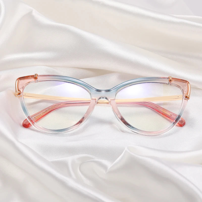MS 95709 TR90 Eyewear Female Glasses Optical Blue Light Blocking Transparent Clear Cat Eye Glasses Eyeglasses Frame Women