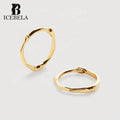 Fine Jewelry Luxury Siren Mini Huggie Earrings 925 Sterling Silver Minimalist Round Minimalist Unique Earring for Girls