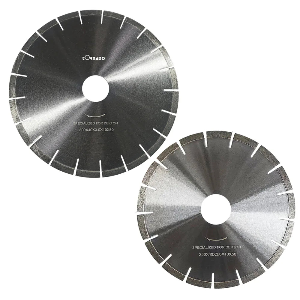 Factory Direct Industrial Grade 250/300mm Dekton Diamond Saw Blades Nitride Finishing for Wet Cutting Ceramic Tile Porcelain
