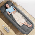 Newest Single Cot Bed with Foldable Metal Frame Soft Sponge Board Back Support Minimalist Design Promotion for Bedroom Use