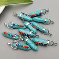 2026 crystals Hot Sell Hexagonal column Gemstone Reiki Dowsing Healing Stone Necklace Pendulums on hot sale