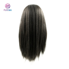Furina New Arrival Yaki U Part Lace Closure Natural Black 24 Inch High Quality Beauty Sexy Use Wigs for Black Women