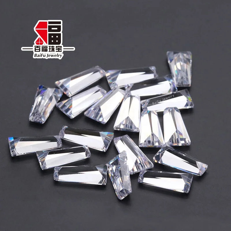 Baifu Jewelry Top Quality Loose White Tapered Baguette Moissanites