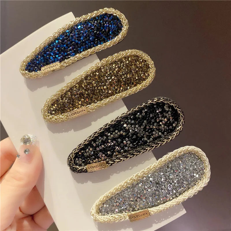 New Design Luxury Crystal BB Hair Clips Rhinestone Hair PIns Elegant Hair Accessories for Women Girls