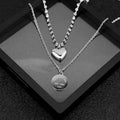 HOVANCI Double Layered Necklace Handmade Jewelry 11 Stainless Steel Necklace Heart Charm Necklace