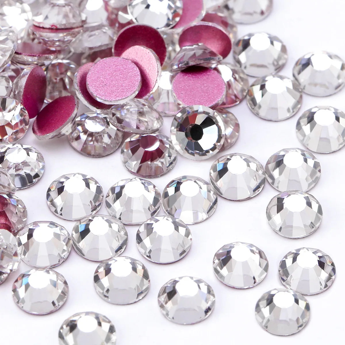 Large Factory Sale High Quality SS3-SS50 Nickel-Free Loose Flat Back Glass Rhinestone Non Hotfix Glass Crystal AB Rhinestones