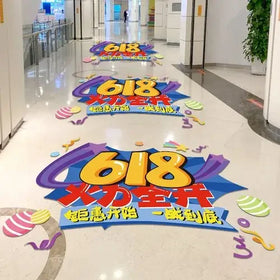 Indoor Waterproof Vinyl Self-Adhesive Floor Sticker Vinyl Shop Floor Stickers for Advertising