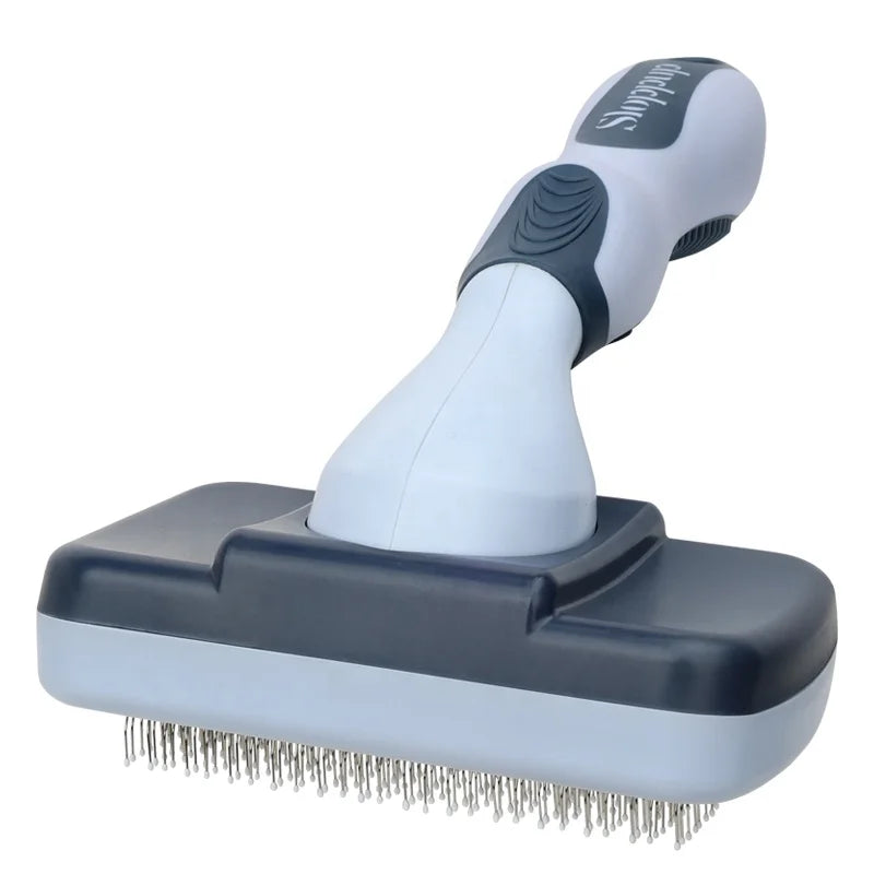 Factory Wholesale Custom Logo Self Cleaning Cat Hair Removal Pin Brush Dog Pet Grooming Slicker Brush