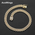 AC021  14mm Hip Hop Alloy Chain Iced Out  Chain Necklace Bling Bling Jewelry