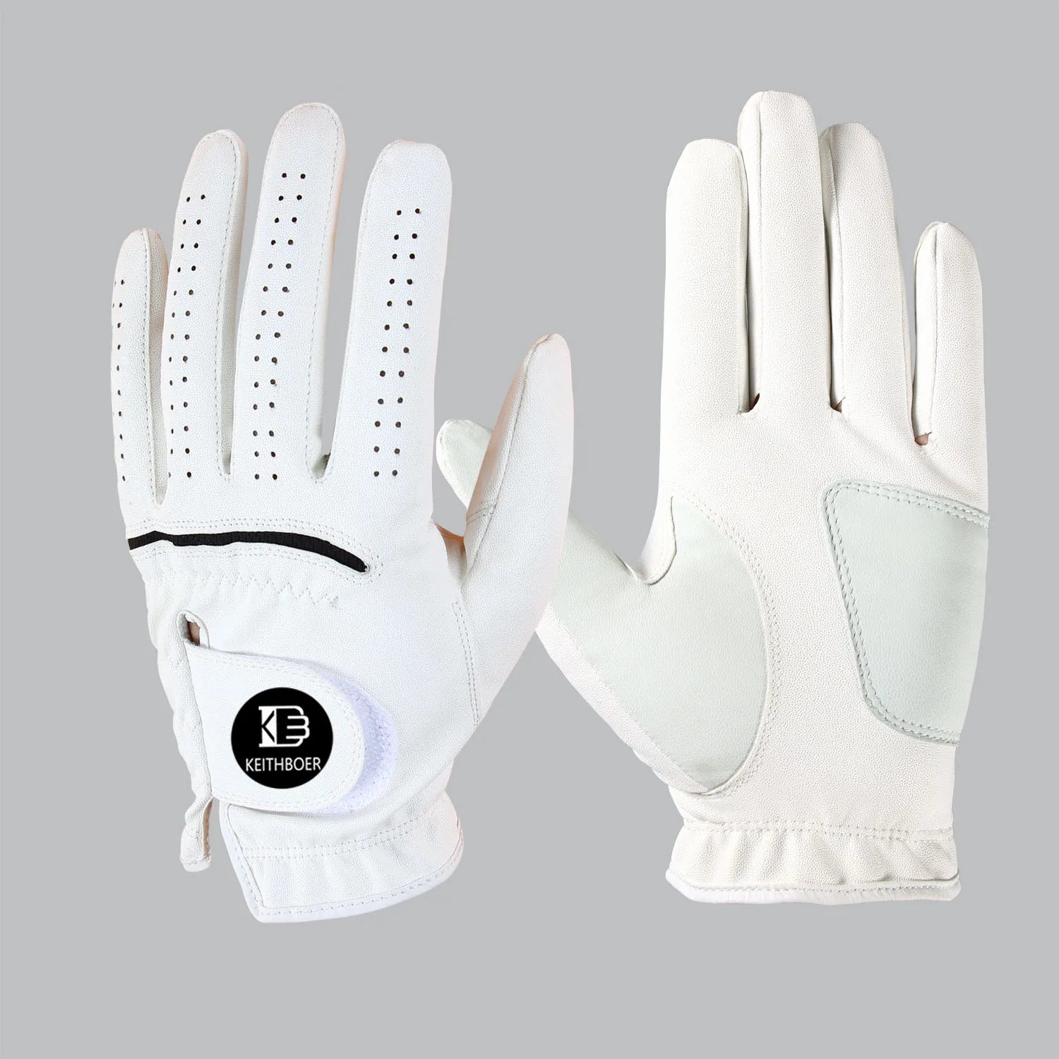 Men's Comfortable Wear-Resistant Non-Slip Golf Gloves with Custom Logo Splicing Design Breathable Fashionable for Sports Use