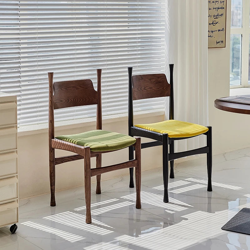 Modern Retro Antique Solid Wood Fabric Chairs for Hotel Restaurant Cafe Hospital Living Room & Bedroom Leisure Use