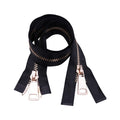 Wholesale Good Quality Open-End Zinc Alloy Brass Teeth Two-Way Custom Metal Zipper for Jeans Garments Bags Shoes Luggage