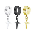 2026 European American Style Stainless Steel Ear Cuffs Simple Personality Fashion Pendant Earrings Hot Sale for Gifts