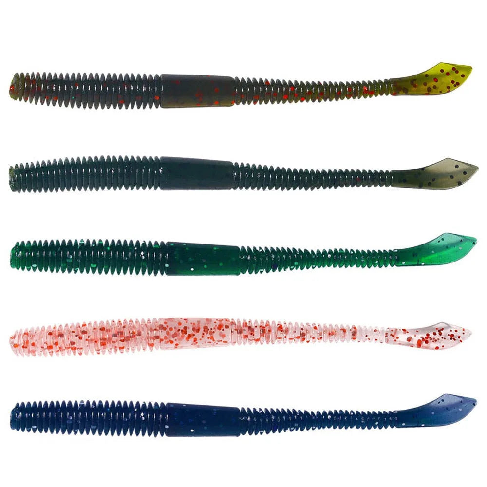 Wholesale SO126 10cm 2.3g 10pcs/bag Artificial Soft Plastic Worm Baits Fishing Lures