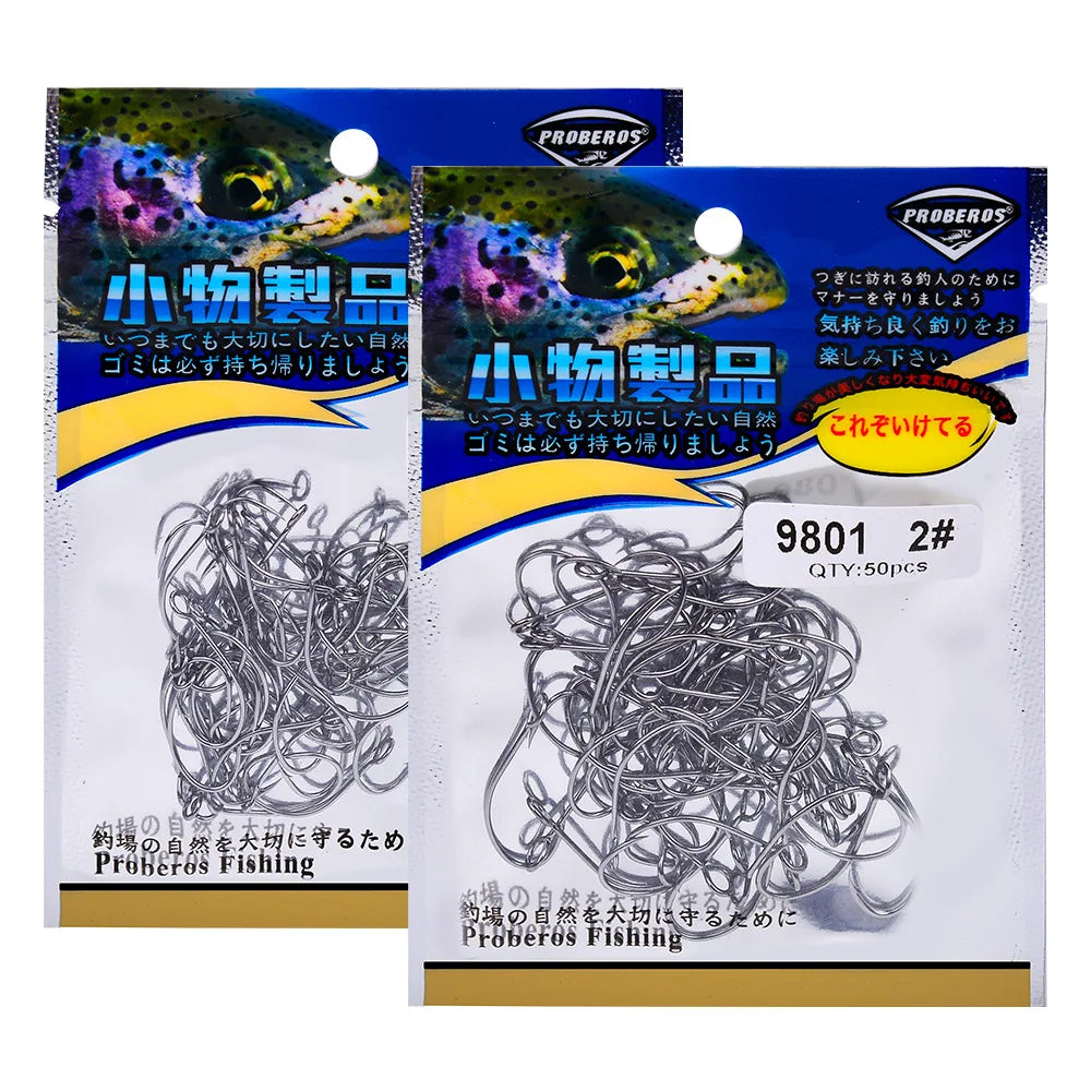 Wholesale 50pcs Circle Hooks 10#-2# Single Hook Super Strong Lure Fishing Hooks for Saltwater Fish