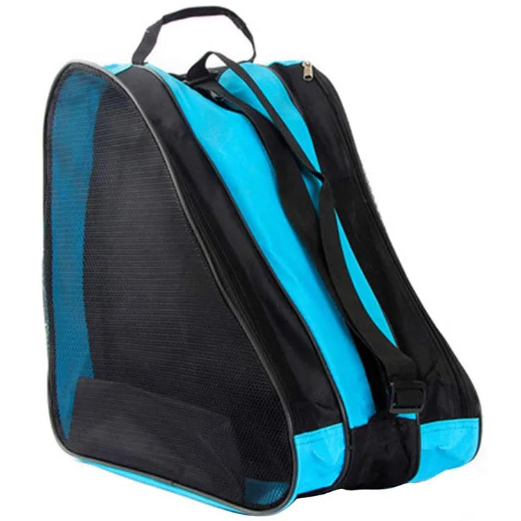 Ice Skate Bag Carry Sports Triangle Breathable Shoulder Backpack for Roller and Inline Skates