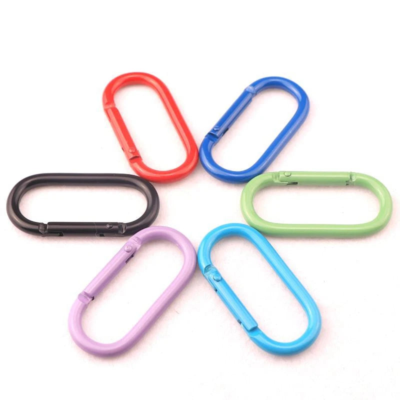 50mm Electrophoresis Aluminum O-Shaped Runway Carabiner Keychain Clip Stylish Metal Hooks for Everyday Use