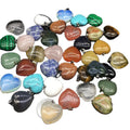 HY Charms assorted natural gemstone bead pendant healing crystal stone heart pendants for jewelry making