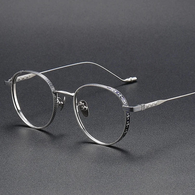 Titanium Eyeglass Nose Pad with Arm Solid Pattern Costume Eye Glasses Optical Frames Spectacle