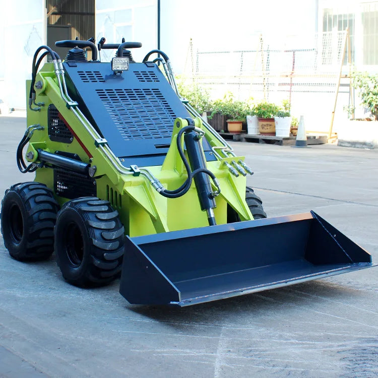 Cheap Chinese Electric Walk Behind Crawler Wheel Diesel Mini Skid Steer Track Loader for Sale
