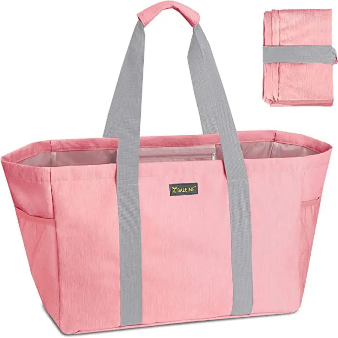 Extra Large Reusable Nylon Polyester Oxford Folding Utility Tote Custom Logo Printed Screen Printing Gallon Storage Shopping Bag