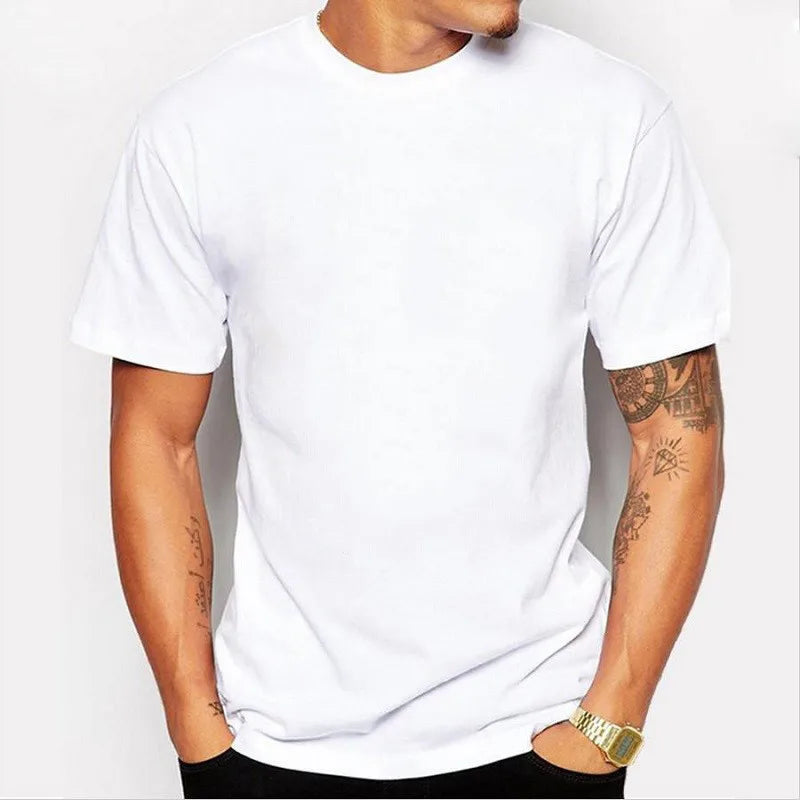 Custom logo Man Summer Super Soft T Shirts Men Short Sleeve Cotton Modal Flexible T-shirt White Color Basic Casual Tee