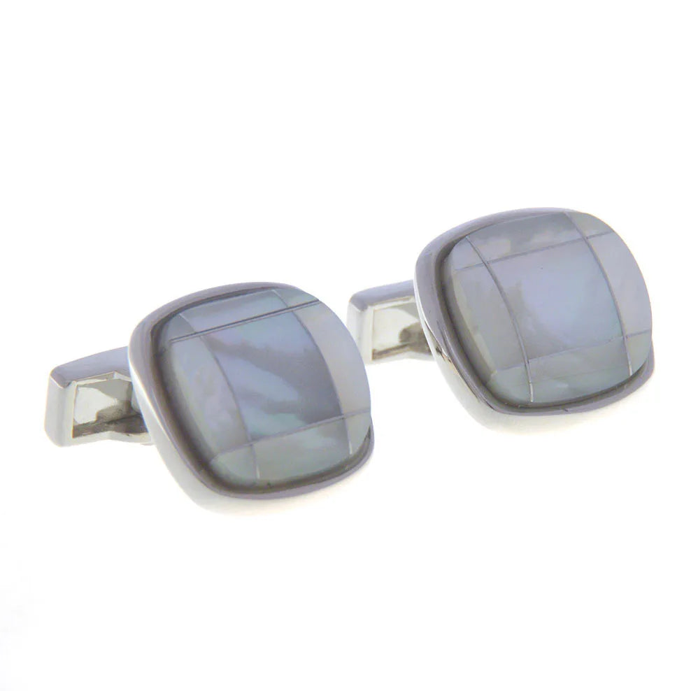 Wholesale Mother Pearl Shell Stone Elegant Cufflinks Custom Mens Suit Shirt Fashion Accessory Wedding Tuxedo Trendy Jewelry Gift