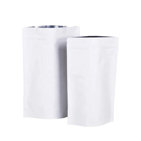 Eco Friendly Coffee Biodegradable Stand up White Kraft Paper Packaging Reusable Kraft Paper Bag