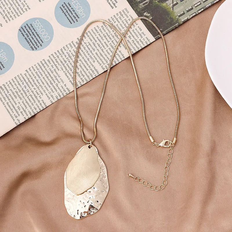 TongLing Necklace New Luxury Irregular Pendant Necklace for Women Gold Plated Pendant Necklace