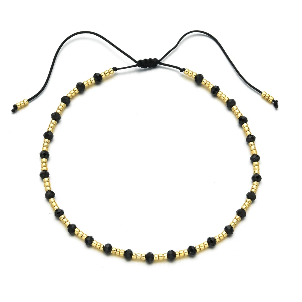 2mm Genuine Natural Lapis Spinel Crystal Stone Hand Woven Men's Boho Style Adjustable Bracelets Lucky Gift Energy Anniversary