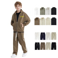 Custom logo for Clothes Children's Set Plain 6 Colors Zip up Hoodie Baggy Sweatpants 330 Grams Children's Clothing Pants