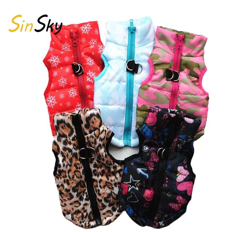 SinSky Custom Pet Wholesale Fashion Designed Warm Clothes Vest Pet Apparel Dog Jacket Coat