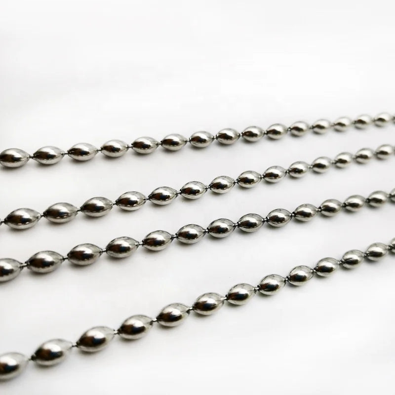 2022 GT Cadena De Bolas Fashion Jewelry Men Necklace Stainless Steel Beaded Gold Ball Chain Jewelry Trendy Necklace