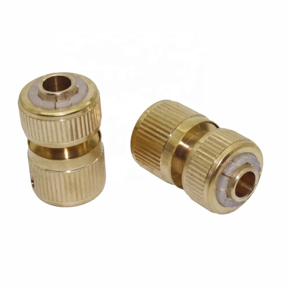 1/2 Inch Brass Waterstop Quick Connector for Car Washing Garden Irrigation Brass Pipe Quick Connector
