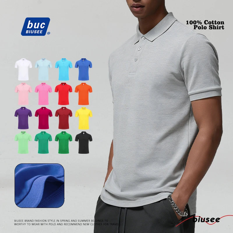 Wholesale Design Men's 100% Cotton Casual Polo Custom Embroidered Polo Shirt