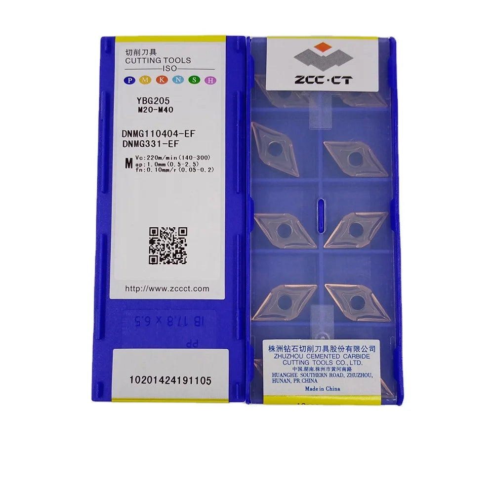 ZCC CT DNMG YBG205 DNMG110404-EF Cemented Carbide Turning Insert  for CNC Lathe Machine PCD/PVD Coated Rhombus Shape Wear