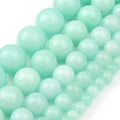 4-12MM round Dyed Amazonite Beads Blue Loose Stone Beads for DIY Bracelet & Necklace Jewelry Making MegaBDM