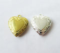 Heart Shape Locket 19x23mm Brass Photo Locket Pendant