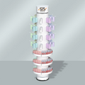 Metal Circular Pegboard Display Rack Cosmetics Nail Polish Display Racks Retail Store Shelves Rotatable Pegboard Display Racks