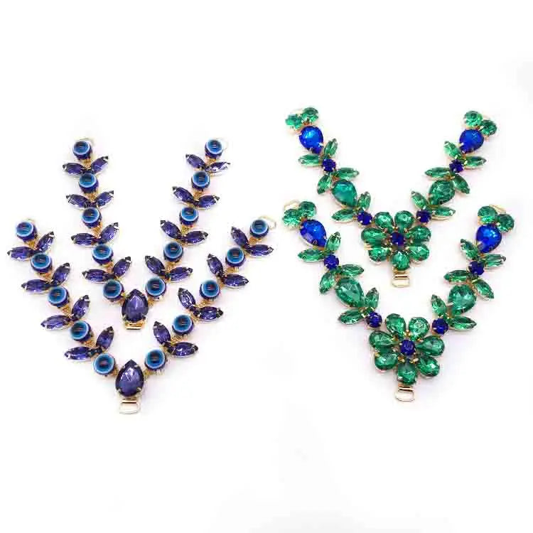 Fashion Shoe Decoration Accessories Shoes Metal Buckle Chain Bling Rhinestone Shoes Charms Detachable Chains for Clog