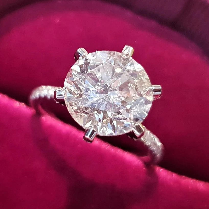 Huitan Refine Wedding Anillos Pure Round Gemstone CZ Flower Thin Rings Macro Pave Lady Elegant Silver Engagement Rings for Women