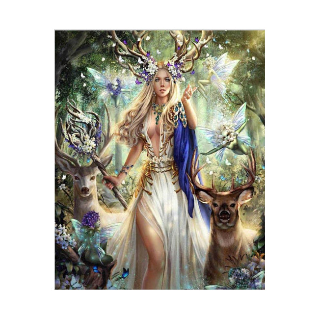 CHENISTORY DZ992962 Forest Queen DIY Painting by Number on Canvas  Acrylic Painting Numbers Oil Paint by Numbers Kits Art Work