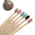 Customizable logo Bamboo Toothbrush ultra Fine Adult Bamboo Toothbrush Flat Handle Spiral Bristle