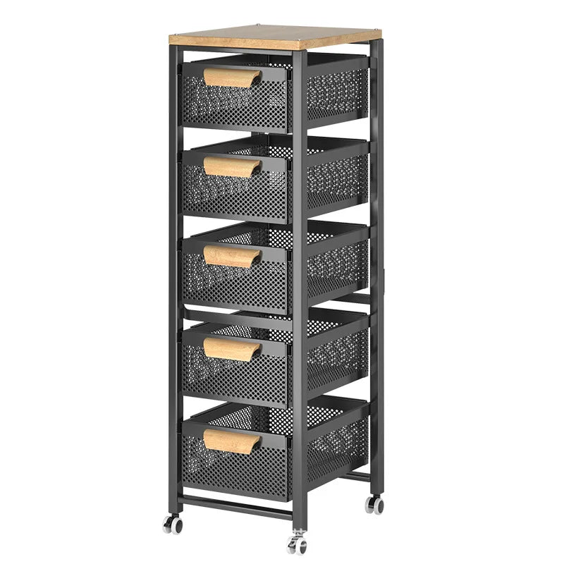 Salon Hand Cart Tool Makeup case Carts Kitchen Beauty Hand Manicure Trolley Wheels Fruit Vegetable Storage Basket Drawer