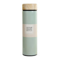 Custom 500ml Outdoor Slim Sports Thermos Flask 316 Stainless Steel Wood Grain Lid Straight Office Water Bottle With Tea Filter