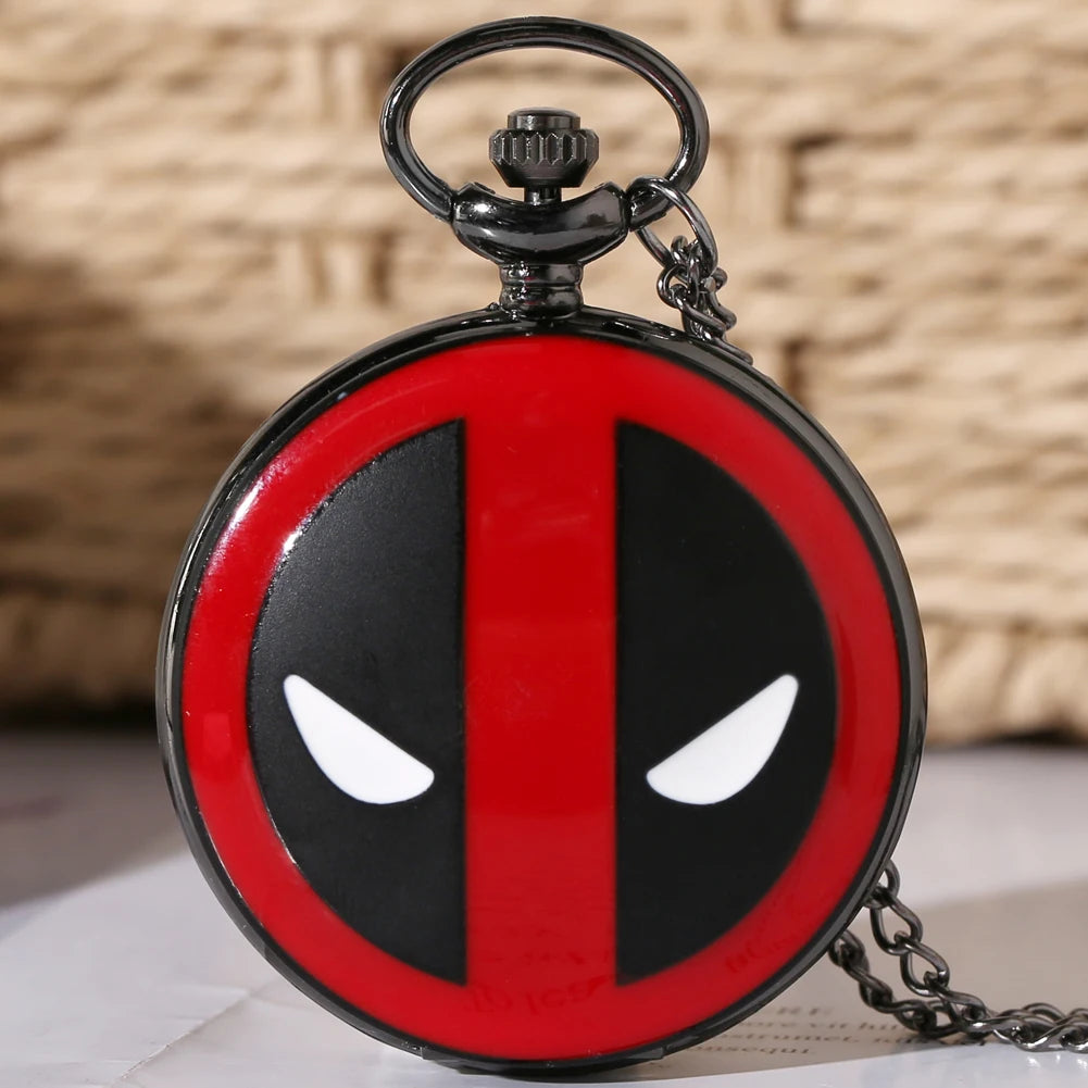 American Comics Cosplay Steampunk Quartz Chain Pocket Watch Antique Necklace Pendant Gift