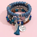 New Fashion Jewelry Handmade DIY Charm Bracelet for Women Elastic Size Boho Beaded Bracelet