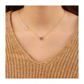 Chris April in Stock 316L Stainless Steel PVD Plated Zircon Snowflake Necklace